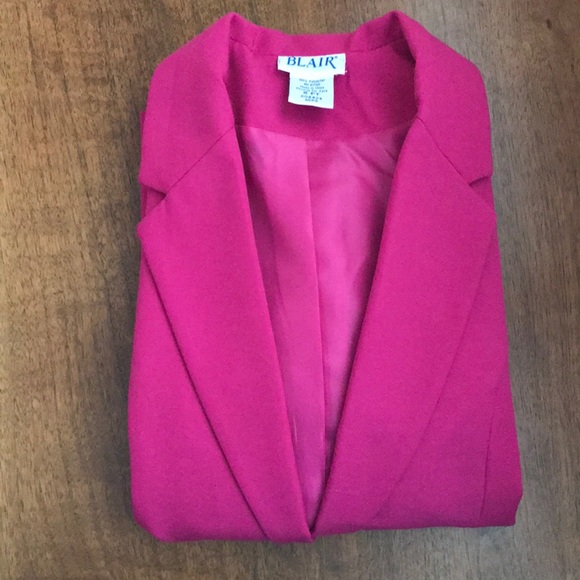 Blair Classic Tailored Style Magenta Blazer - Picture 5 of 5